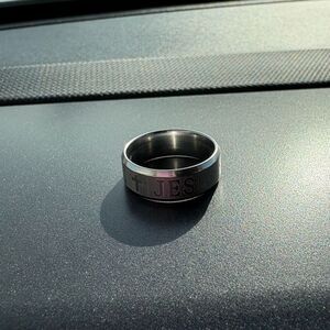 Stainless Steel Mens’ “Jesus” Ring